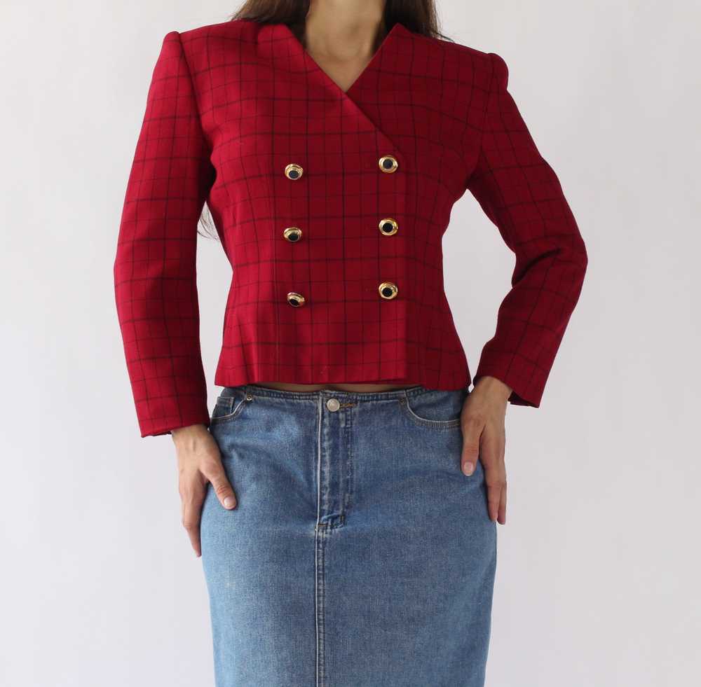 90s Raspberry Cropped Jacket - image 4