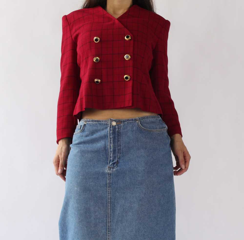 90s Raspberry Cropped Jacket - image 5