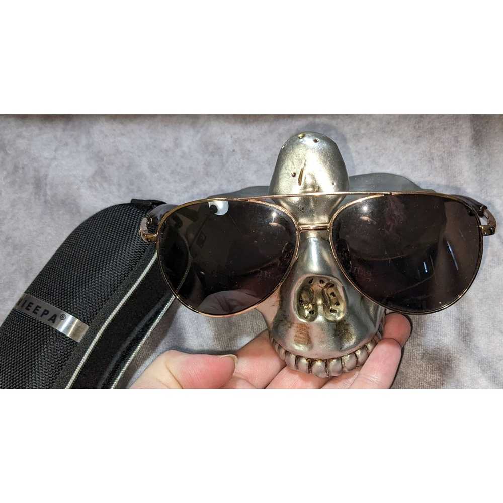 Other Rose Gold Tortoise Shell Aviator Sunglasses - image 2
