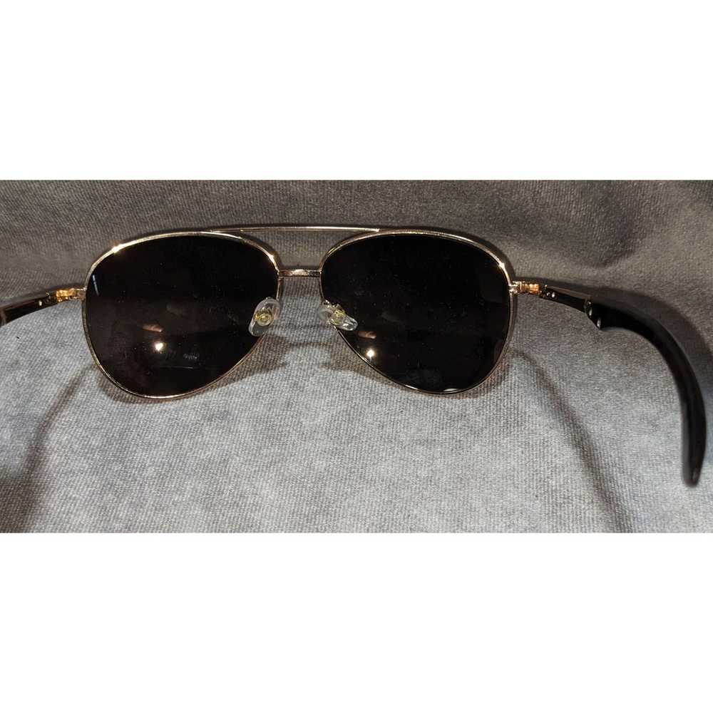 Other Rose Gold Tortoise Shell Aviator Sunglasses - image 3