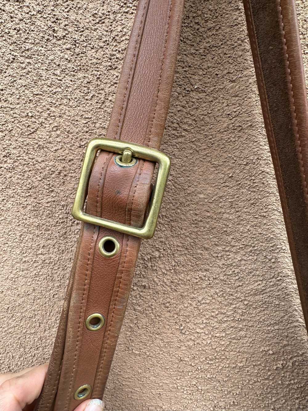 Brown Leather Coach Crossbody Saddle Bag - image 5