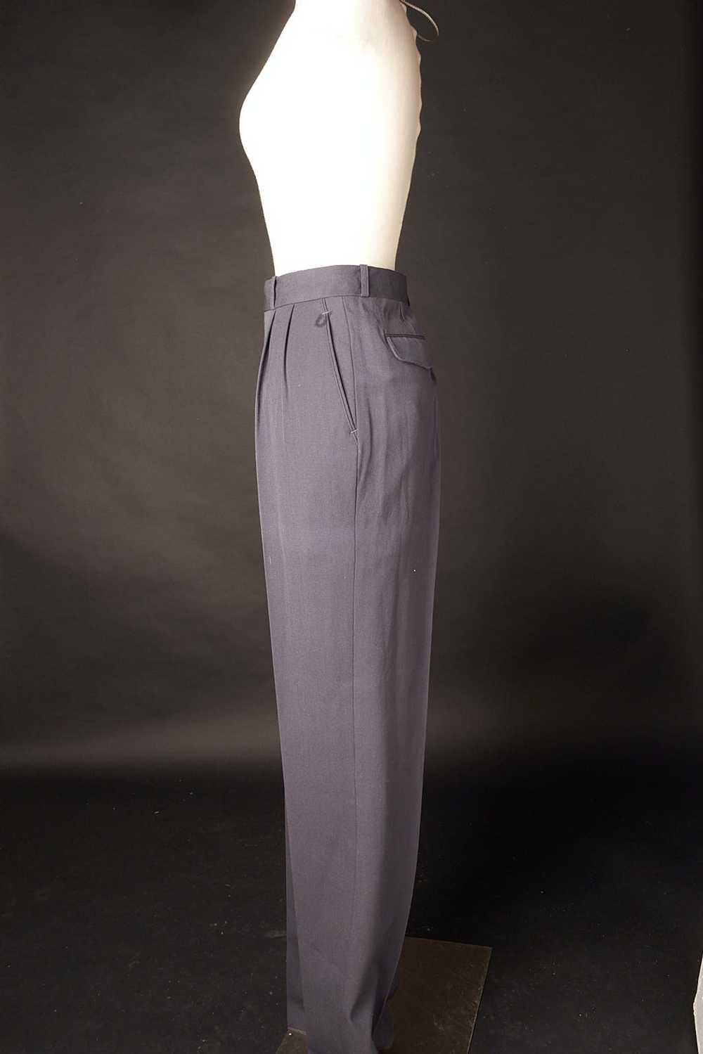 Vintage Deadstock 1980s Gray Wool Slacks Trousers… - image 4