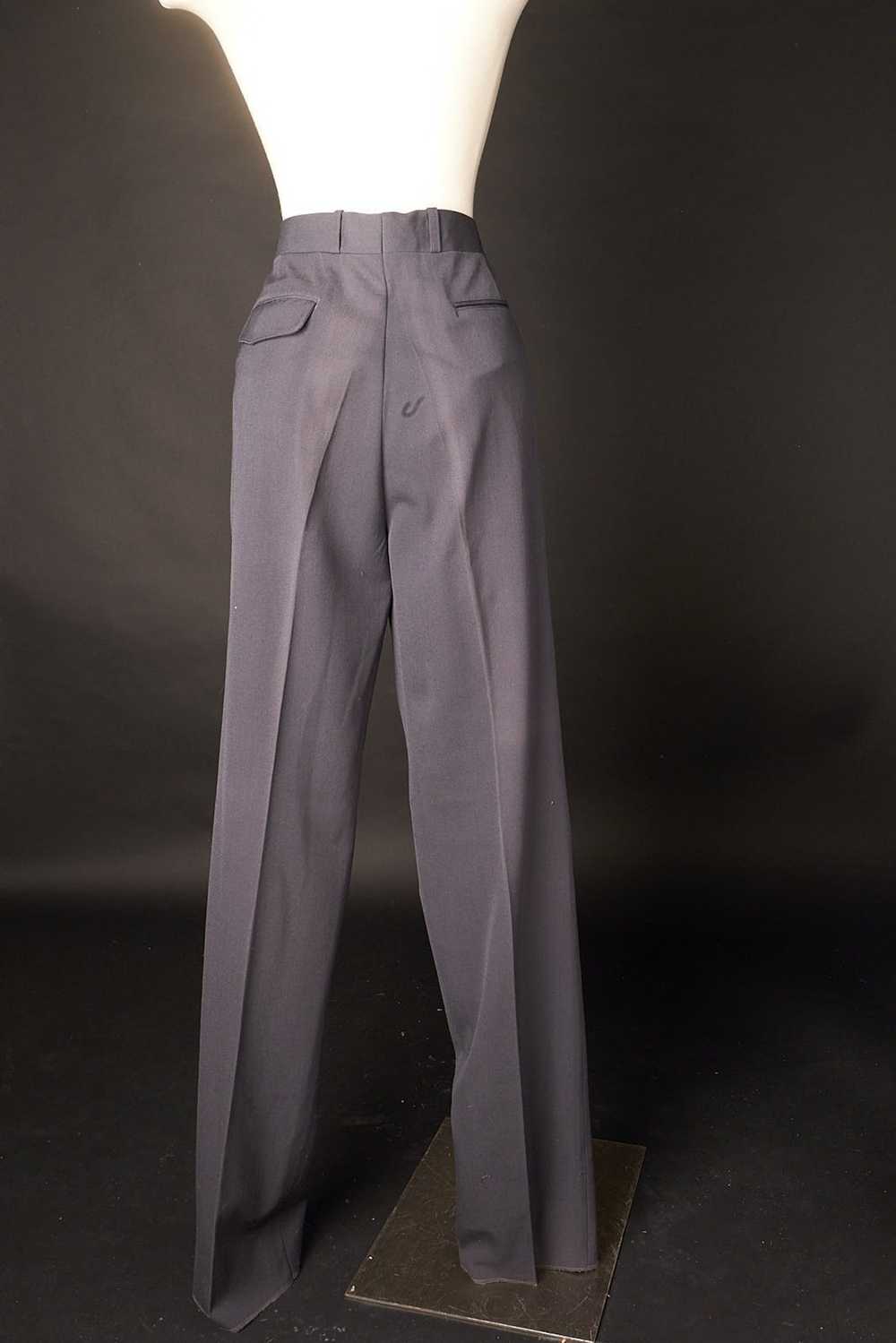 Vintage Deadstock 1980s Gray Wool Slacks Trousers… - image 5