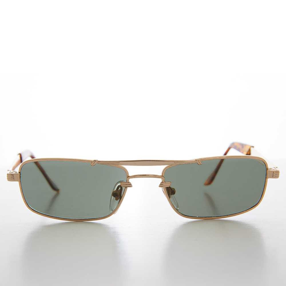 Shallow Lens Pilot Vintage 90s Sunglasses - Reyes - image 1