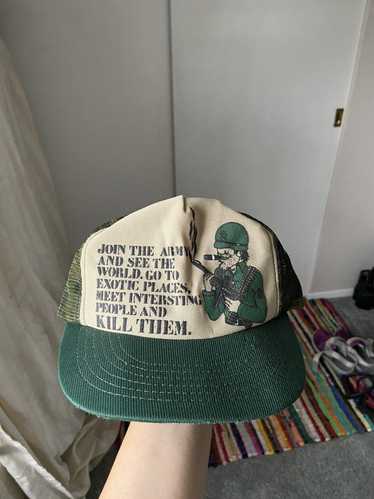 Vintage Vintage Military Novelty Trucker Hat