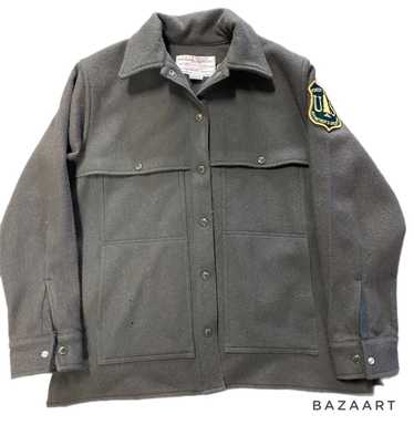CHANEL 01A black red brown wool blend tweed leather inset 4 pocket jacket  FR42