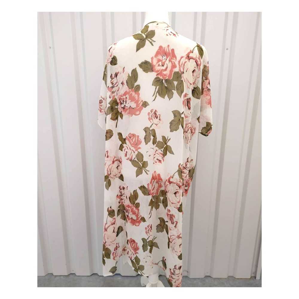 Other Band Of Gypsies Duster Kimono Floral Sheer Boho Gem 9500