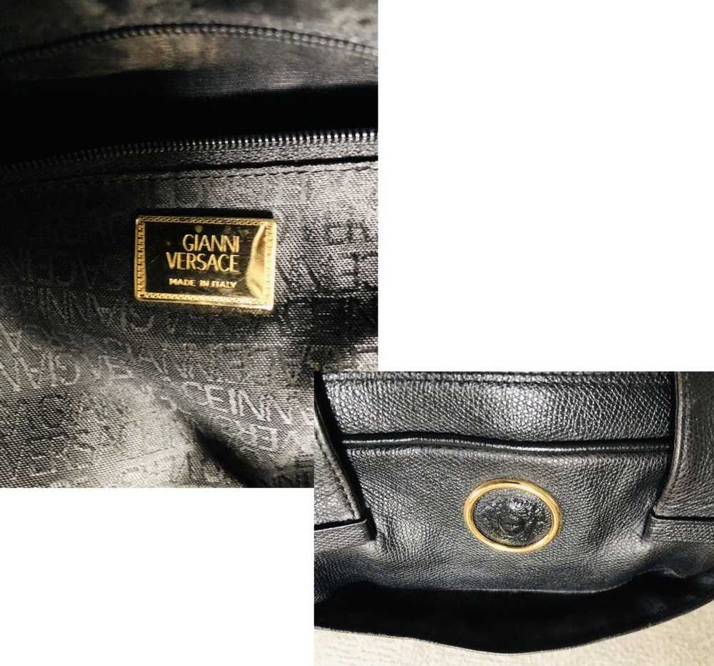 Versace Versace vintage black leather totes - image 10