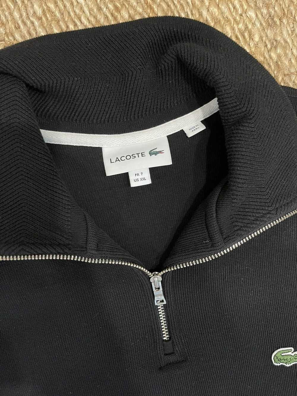 Lacoste Lacoste quarter zip in black - image 2