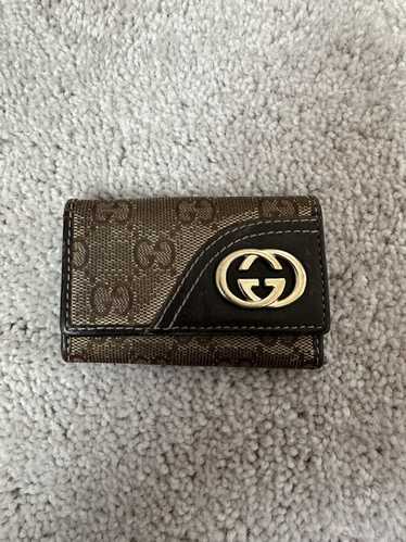 Gucci Gucci Canvas and Leather Key Holder | Brown 