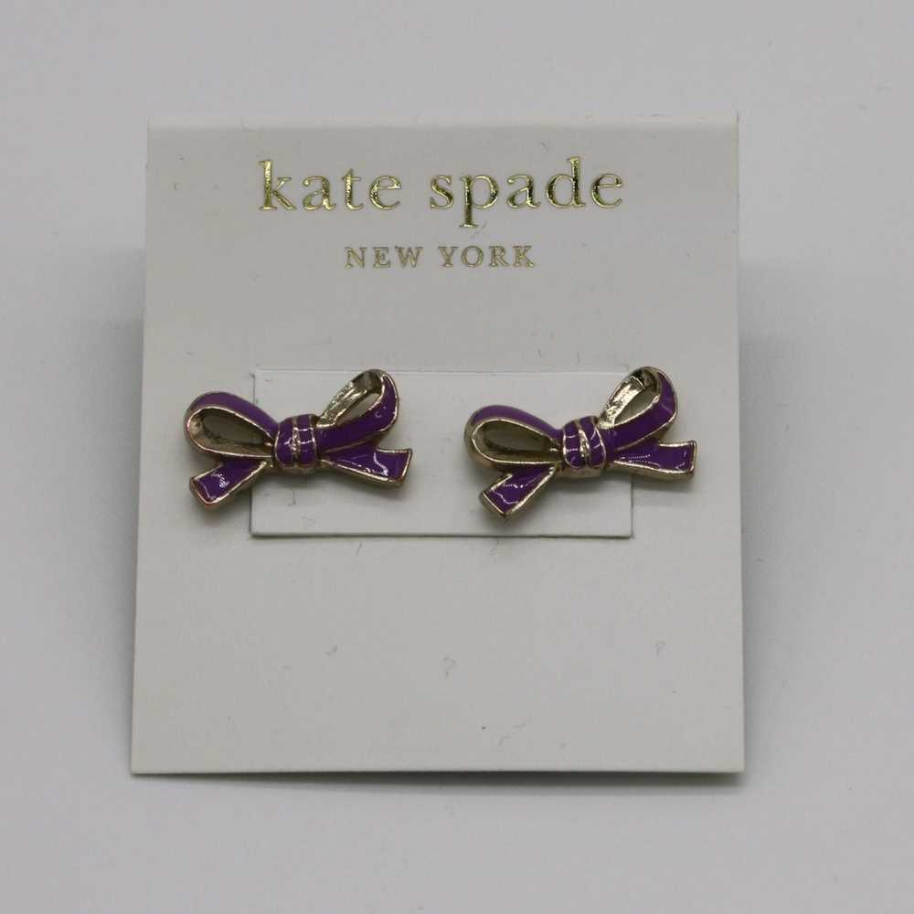 Kate Spade Kate Spade Purple Skinny Bow Studs Ear… - image 1