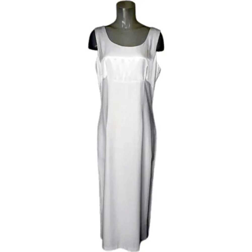White Tank Formal Gown Simple Minimalist Wedding … - image 2