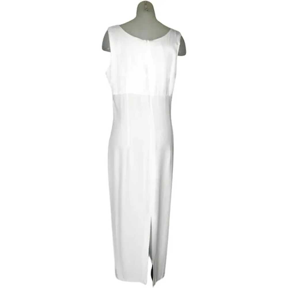 White Tank Formal Gown Simple Minimalist Wedding … - image 3
