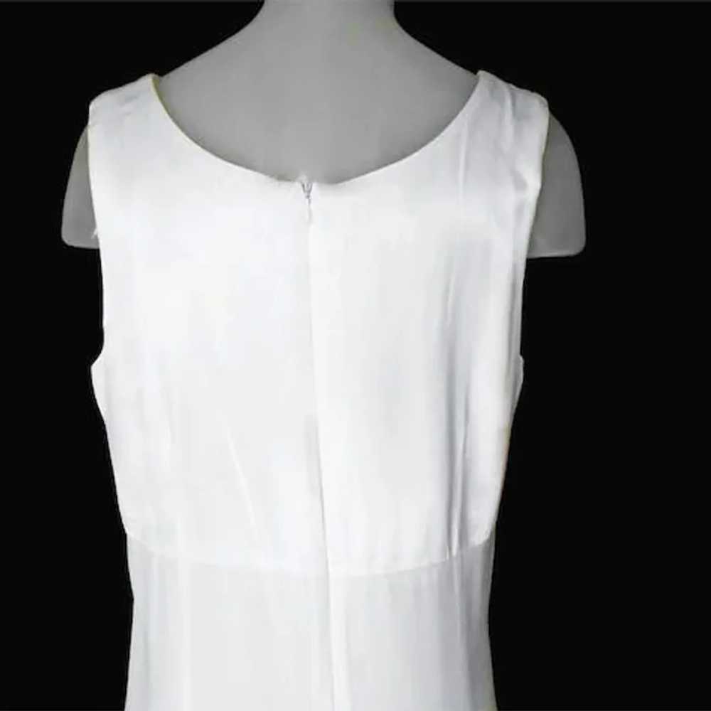 White Tank Formal Gown Simple Minimalist Wedding … - image 6