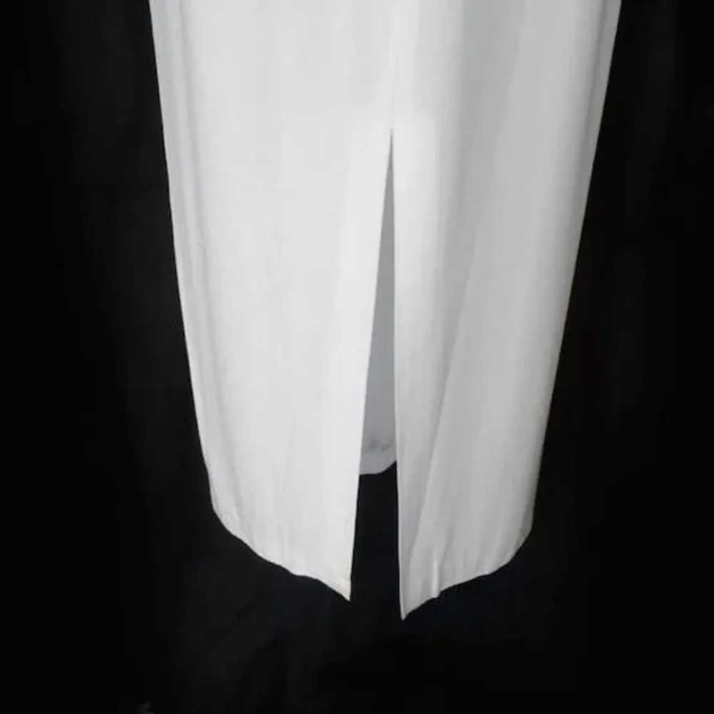 White Tank Formal Gown Simple Minimalist Wedding … - image 9