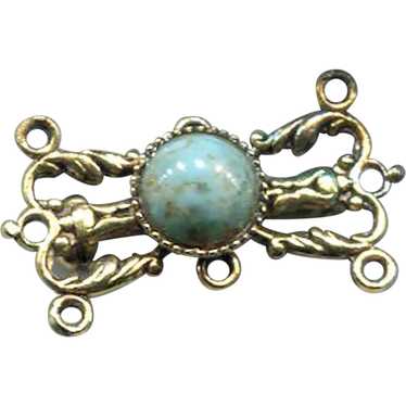 Freirch Pin with Faux Turquoise Center - image 1