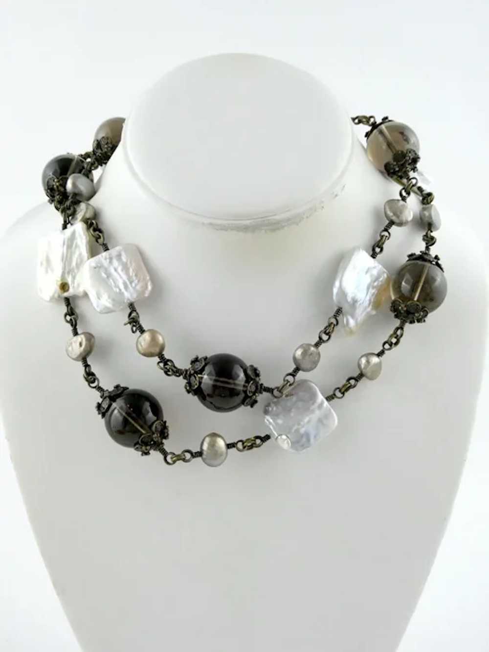 Stephen Dweck Bronze Baroque Cultured Pearl and S… - image 3