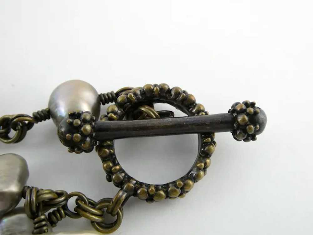 Stephen Dweck Bronze Baroque Cultured Pearl and S… - image 7