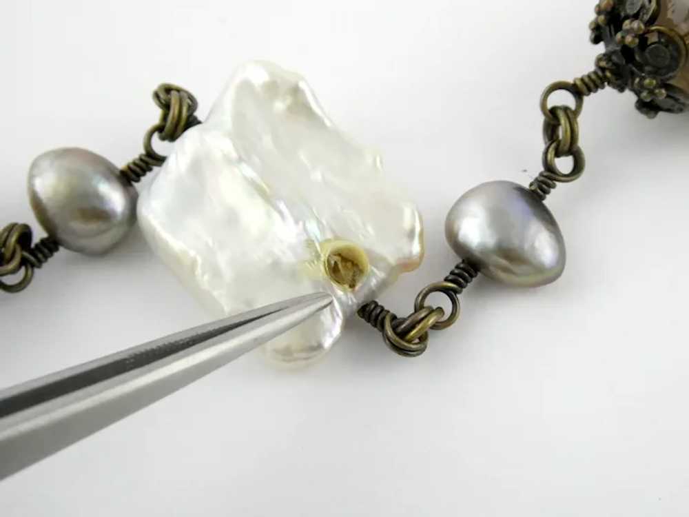 Stephen Dweck Bronze Baroque Cultured Pearl and S… - image 9