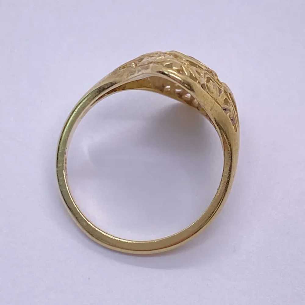 Vintage Diamond Filigree Ring 14K Gold .40 Carat … - image 7