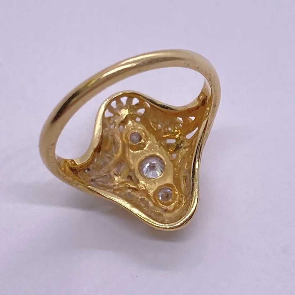 Vintage Diamond Filigree Ring 14K Gold .40 Carat … - image 8