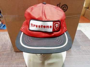 Vintage Firestone Patch Snapback Trucker Hat Cap USA - Gem