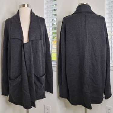 Lars Andersson Wool Open Front Cardigan In Charco… - image 1