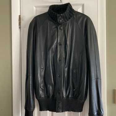 BRUNO MAGLI ブラック レザー ジャケット mens leather jacket BRUNO MAGLI Sz 44 BLACK lightweight | eBay