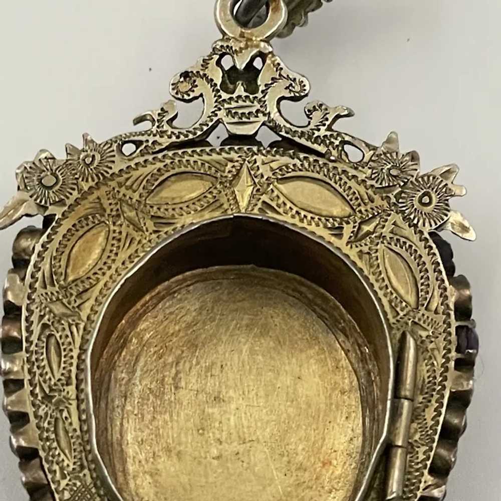 Austro Hungarian Pendent Locket with A Porcelain … - image 7