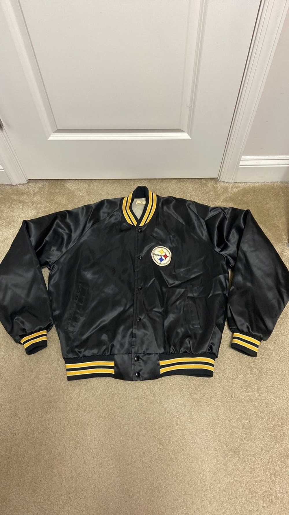 Steelers NFL Nylon Warm Up Jacket Size 18/20 Small Maker Chalk Line USA Collectible