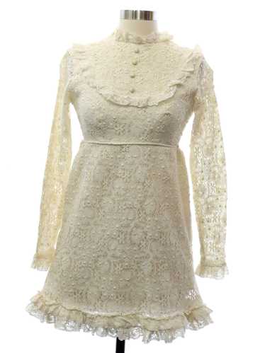 1960's or Girls Edwardian Style Lace Dress
