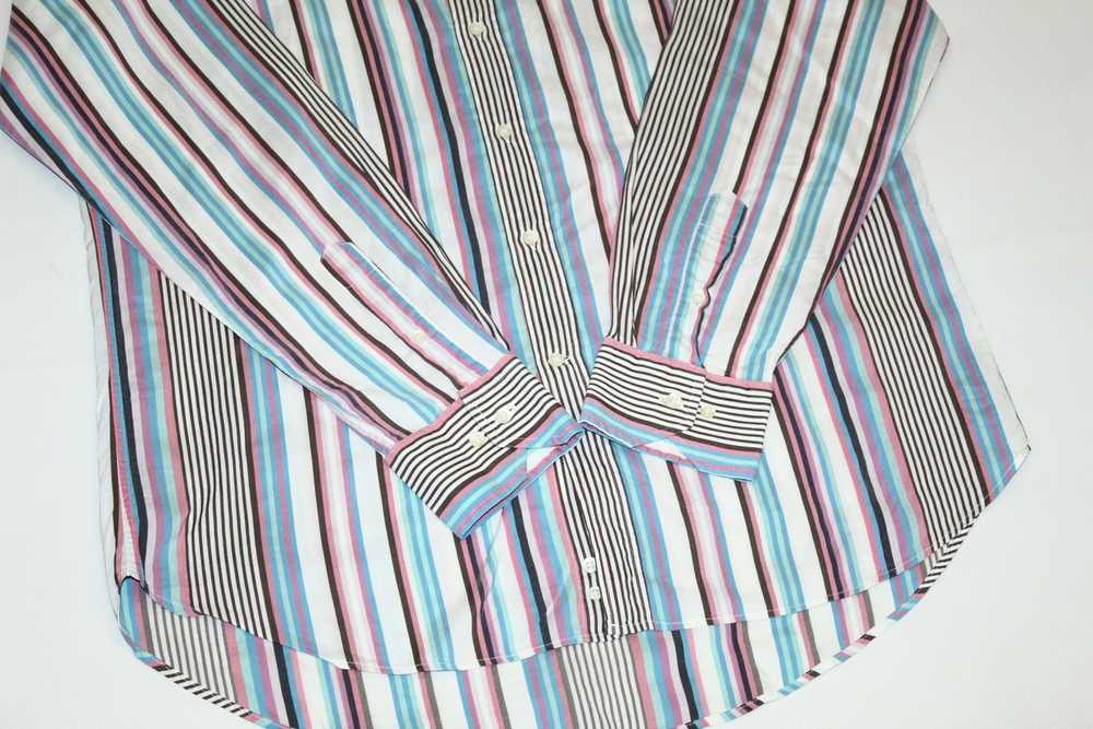 Etro × Luxury Etro Milano Coloured Striped Cotton… - image 4