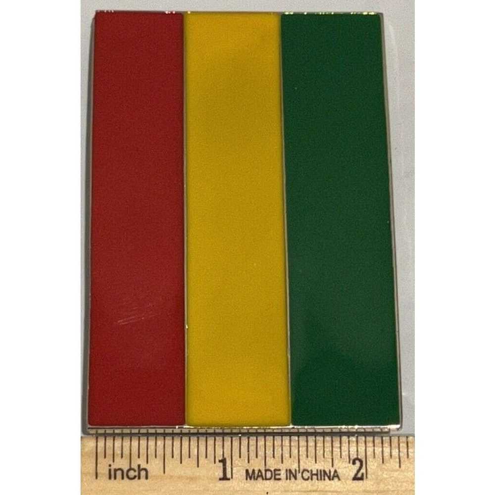 Vintage National Flag of Jamaica Rasta Belt Buckl… - image 4