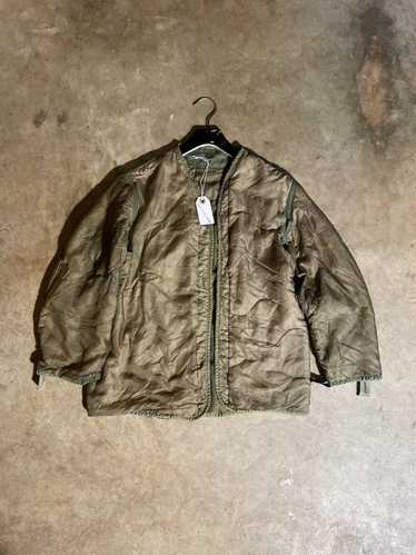 Military Vintage Military Green Liner Jacket - image 1