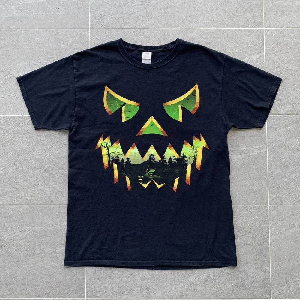 Fruit Of The Loom × Vintage HALLOWEEN PUMPKIN t s… - image 1