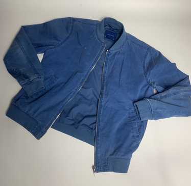Zara Zara Blue Bomber style Club Type Jacket - image 1