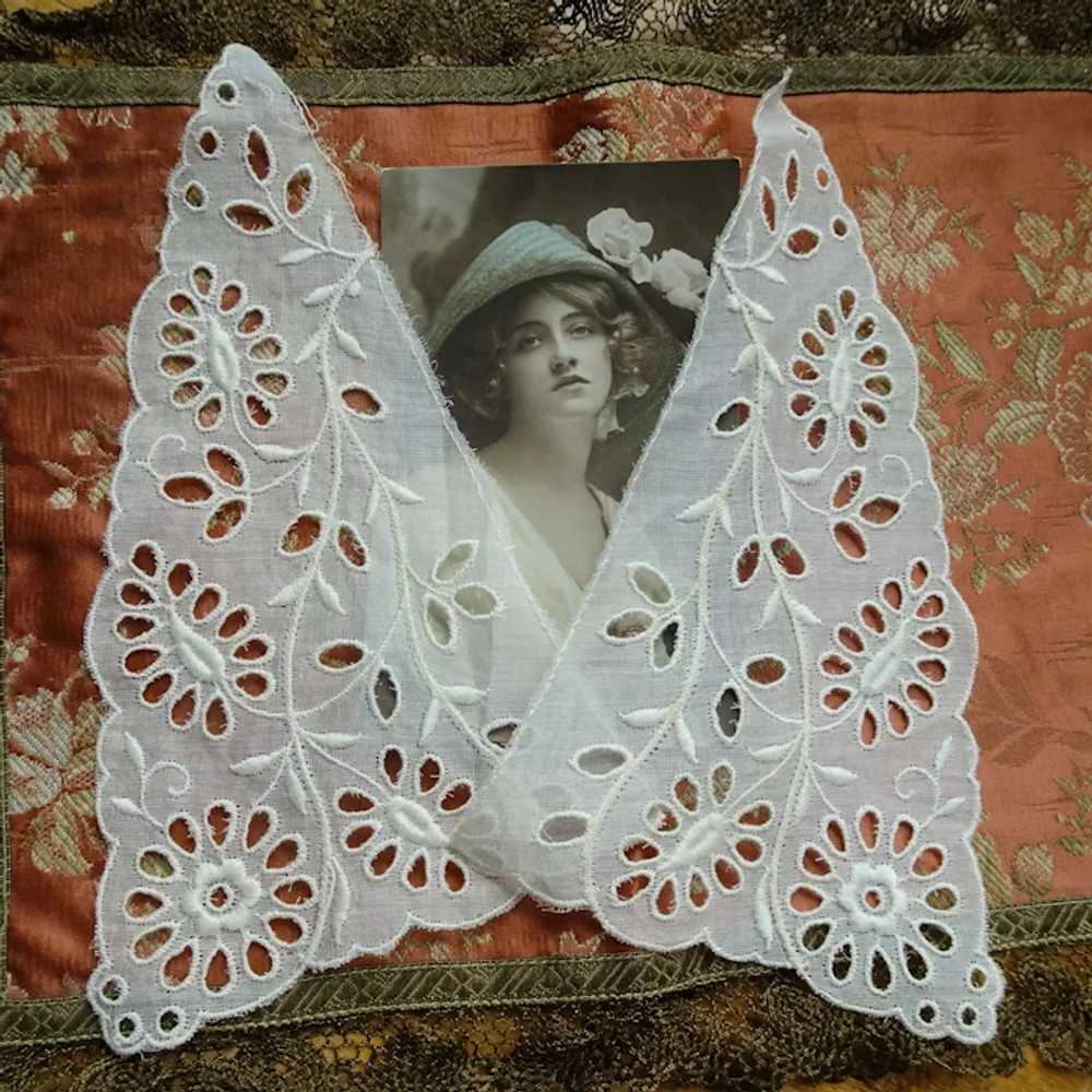 LOVELY Vintage Lace Collar, Beautifully Embroider… - image 2