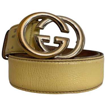 Gucci Interlocking Buckle patent leather belt