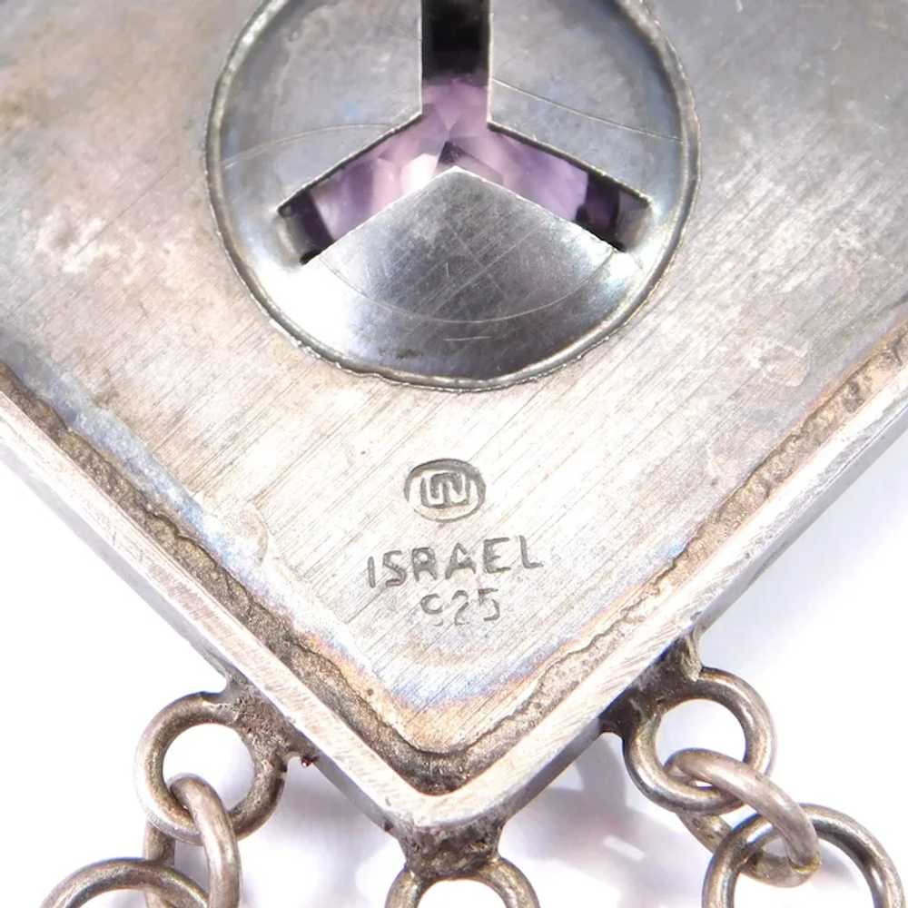 Artisan Amethyst Necklace Sterling Silver Israel … - image 7