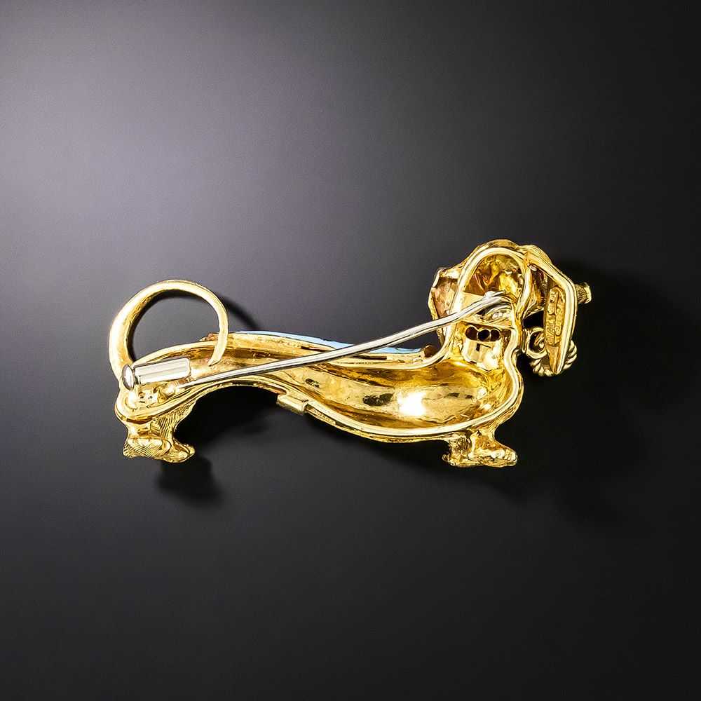 Mid-Century Dachshund Brooch - image 2