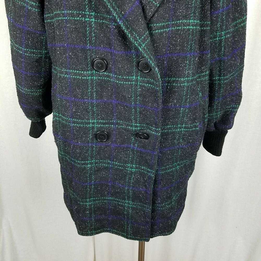 Vintage Spencer Douglas Wool Plaid Peacoat Coat V… - image 3