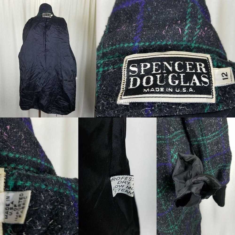 Vintage Spencer Douglas Wool Plaid Peacoat Coat V… - image 7