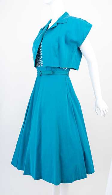 1950s Cotton Sun Dress W/ Jacket