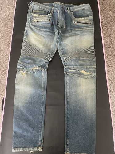 Balmain Biker distressed jeans