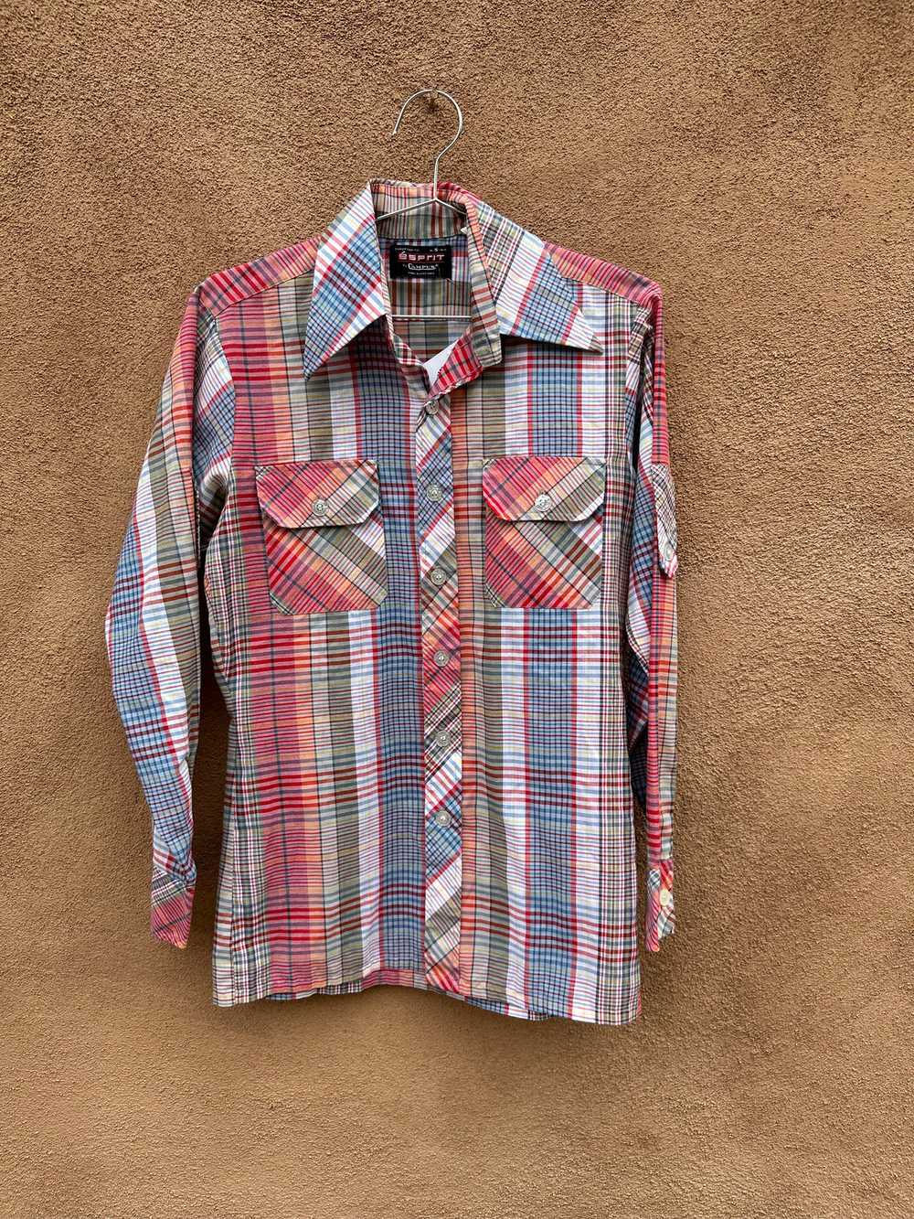 70's Esprit by Campus Plaid Shirt - image 1