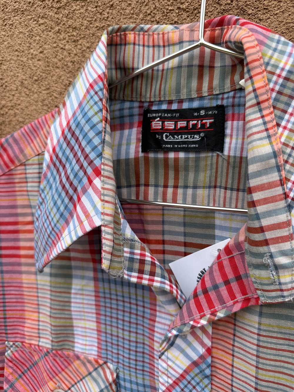 70's Esprit by Campus Plaid Shirt - image 2