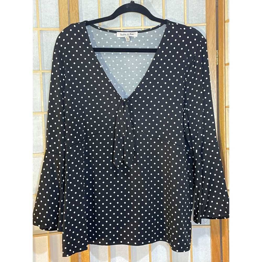 Other Harlow & Rose XL Polka Dot Blouse - image 2