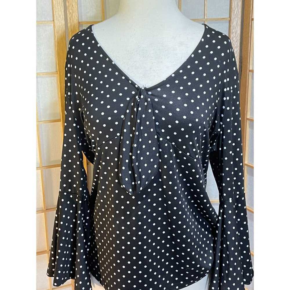 Other Harlow & Rose XL Polka Dot Blouse - image 7