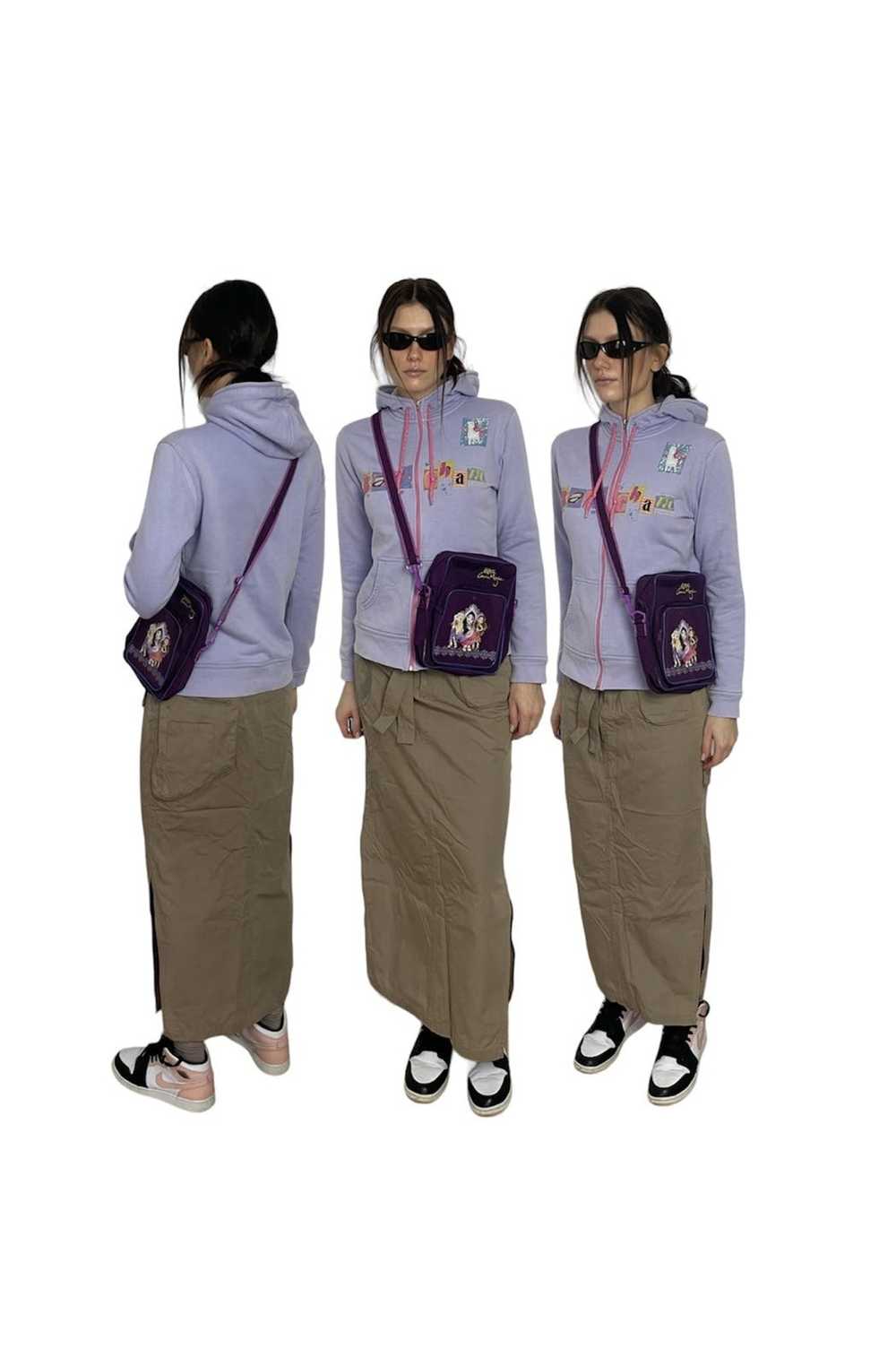 Vintage Lavender hoodie with zipper s 90s 2000 y2… - image 1