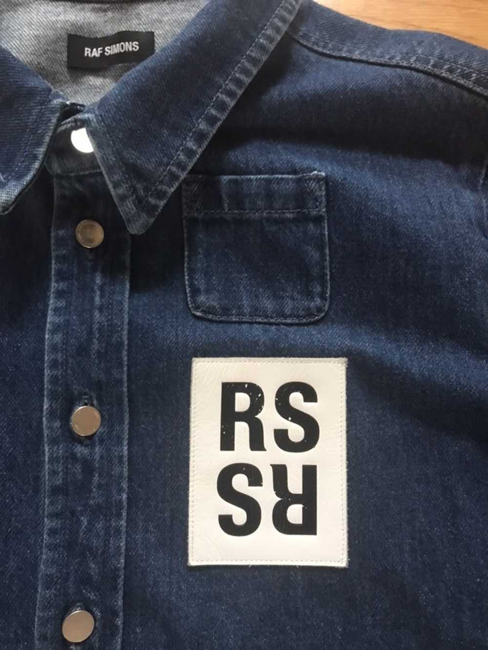 Raf Simons $780 Dark Wash Denim Button Up Shirt R… - image 3